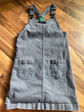 dip Gray Denim Pinafore Dress for Kids